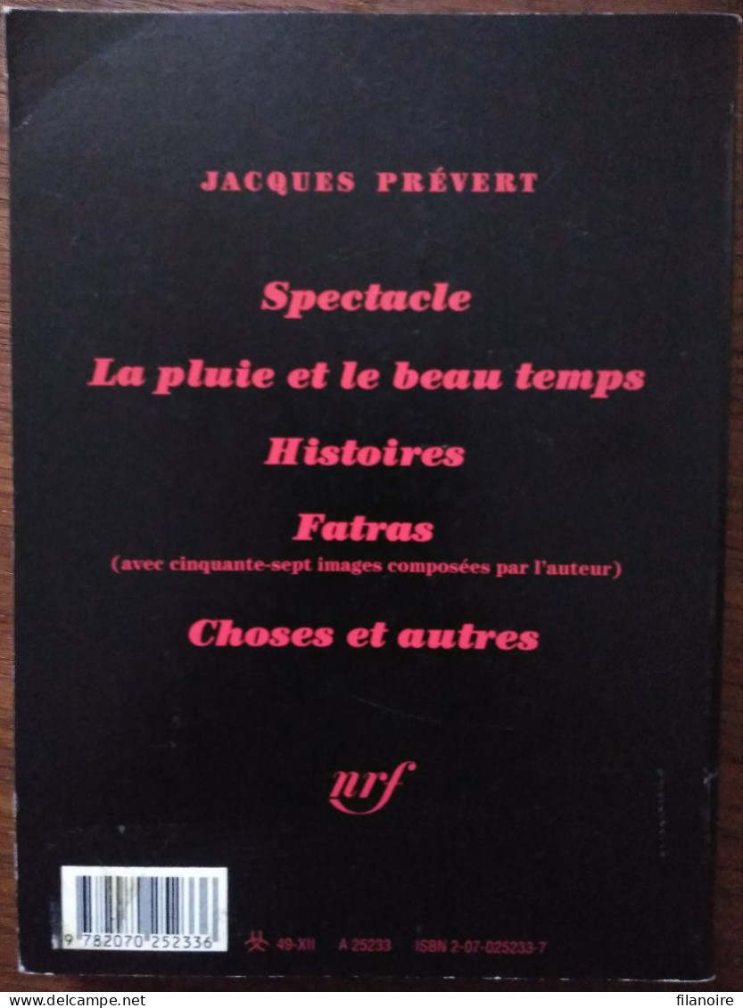 Jacques PREVERT Paroles (Le Point Du Jour, 1999, édition Revue Et Augmentée) - Franse Schrijvers