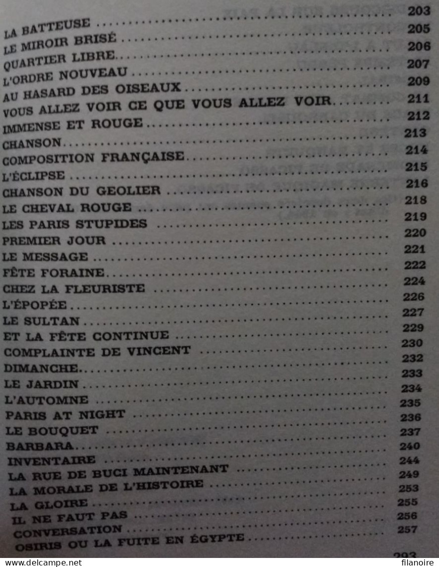 Jacques PREVERT Paroles (Le Point du Jour, 1999, édition revue et augmentée)