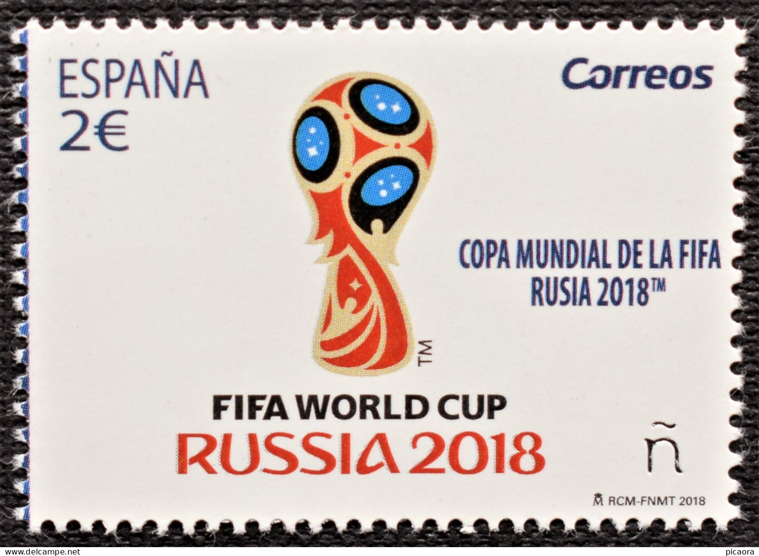 España Spain 2018  Futbol  Rusia 2018  Mi 5260  Yv 4965  Edi 5231  Nuevo New MNH ** - 2018 – Russie