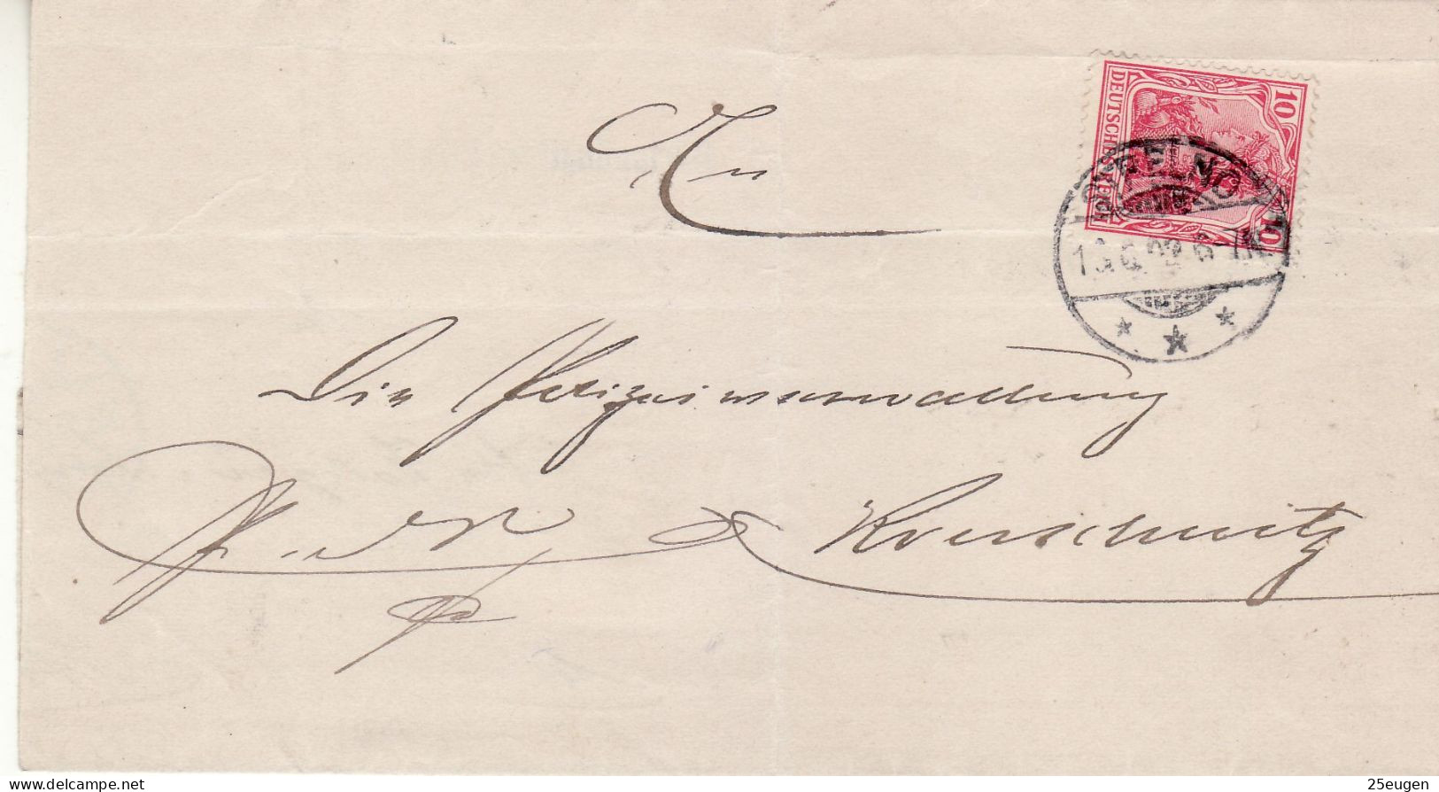 POLAND / GERMAN ANNEXATION 1902  LETTER  SENT FROM KRUSZWICA TO STRZELNO - Covers & Documents