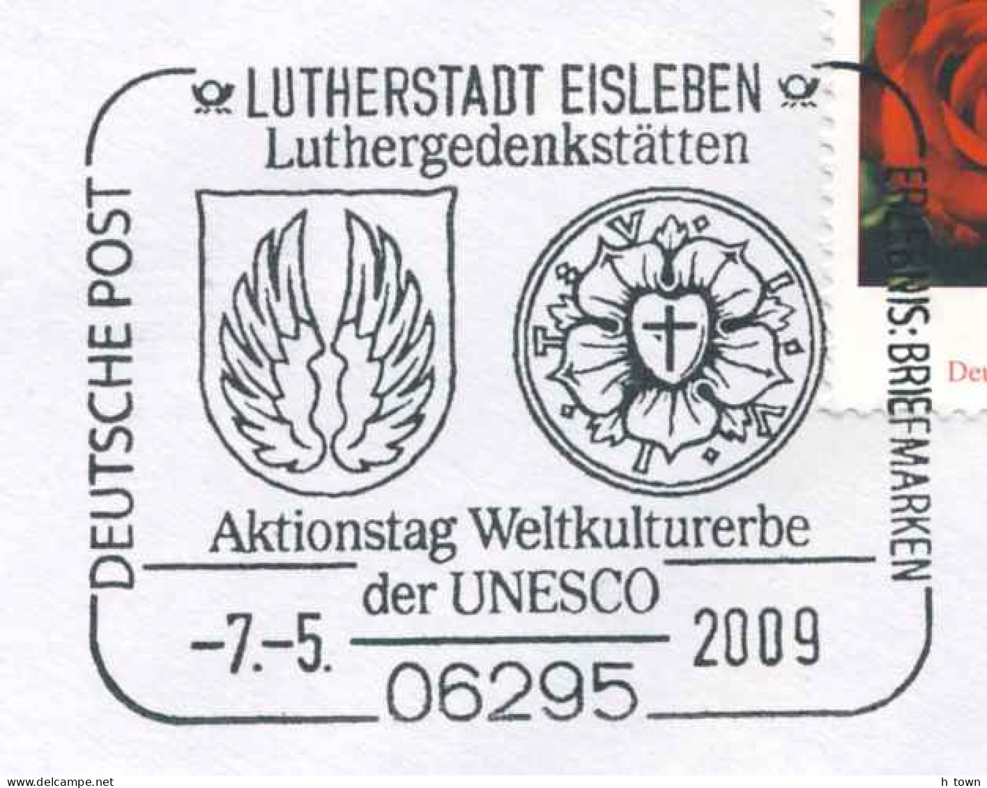 728  Luther, Réforme Protestante: Oblit. Temp. D'Allemagne - Protestantism, Church Reformer. Lutherstadt Eisleben UNESCO - Theologians