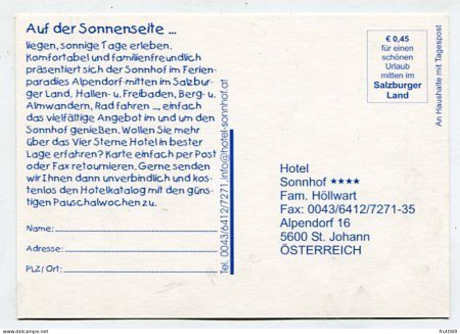 AK 152461 AUSTRIA - St. Johann - Hotel Sonnhof - St. Johann Im Pongau