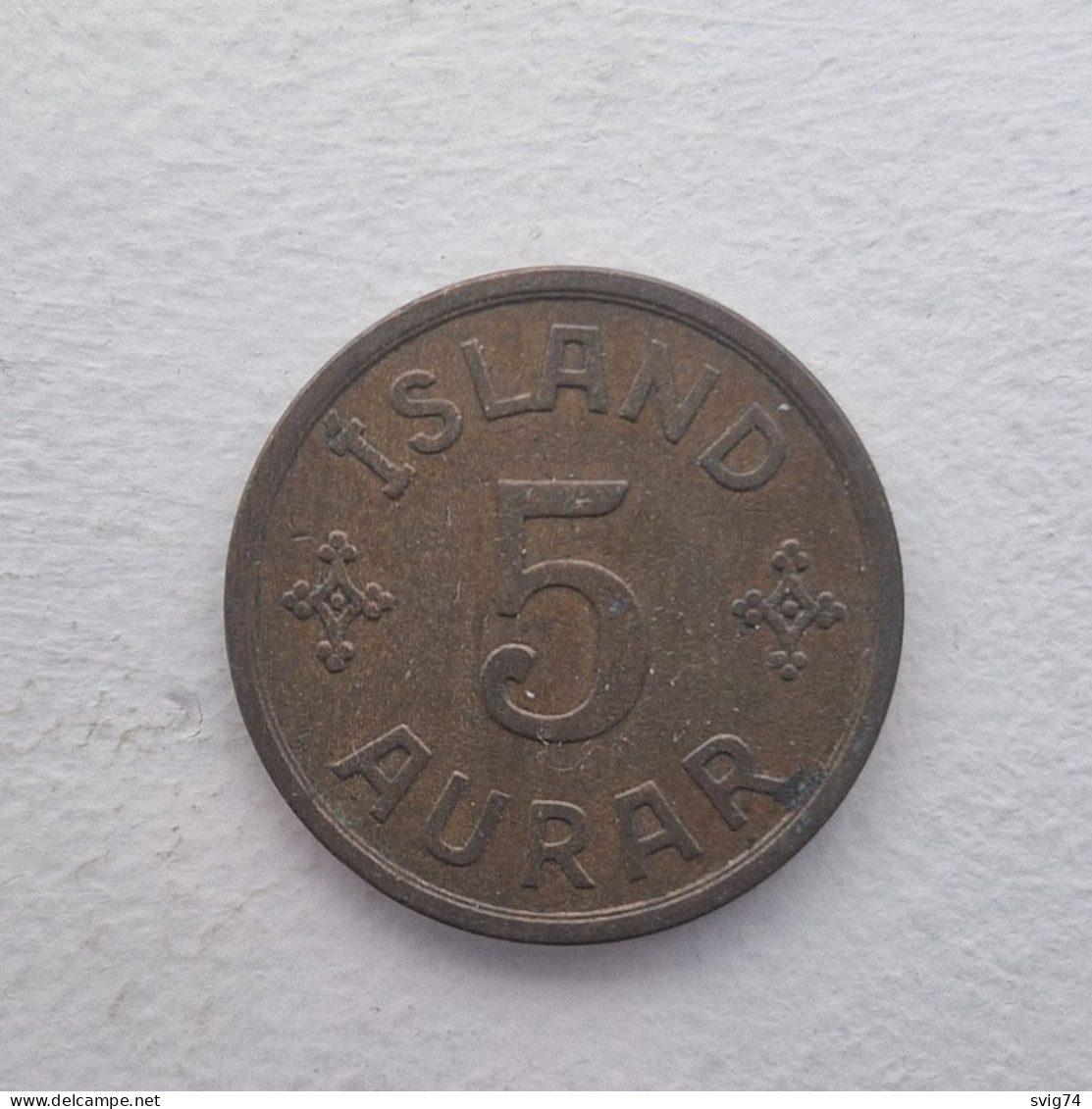 Iceland - 5 Aurar - Christian X - 1931 - Islande