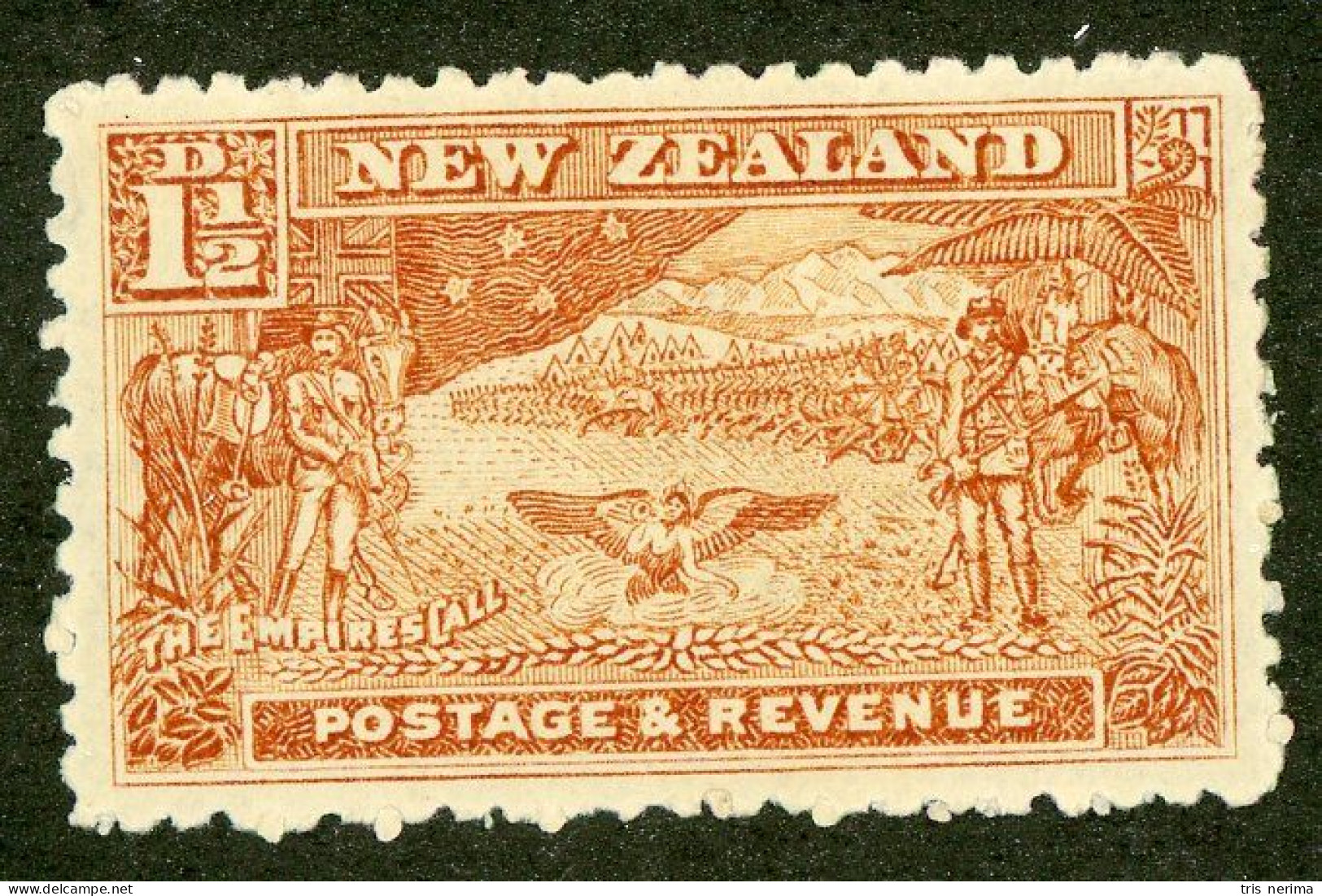 369 New Zealand 1901 Scott #101 M* (Lower Bids 20% Off) - Ongebruikt