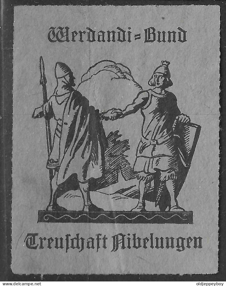 GERMANY TREUSCHAFT NIBERLUNGEN WERDANDI BUND   VIGNETTE Reklamemarke CINDERELLA - Erinnofilia