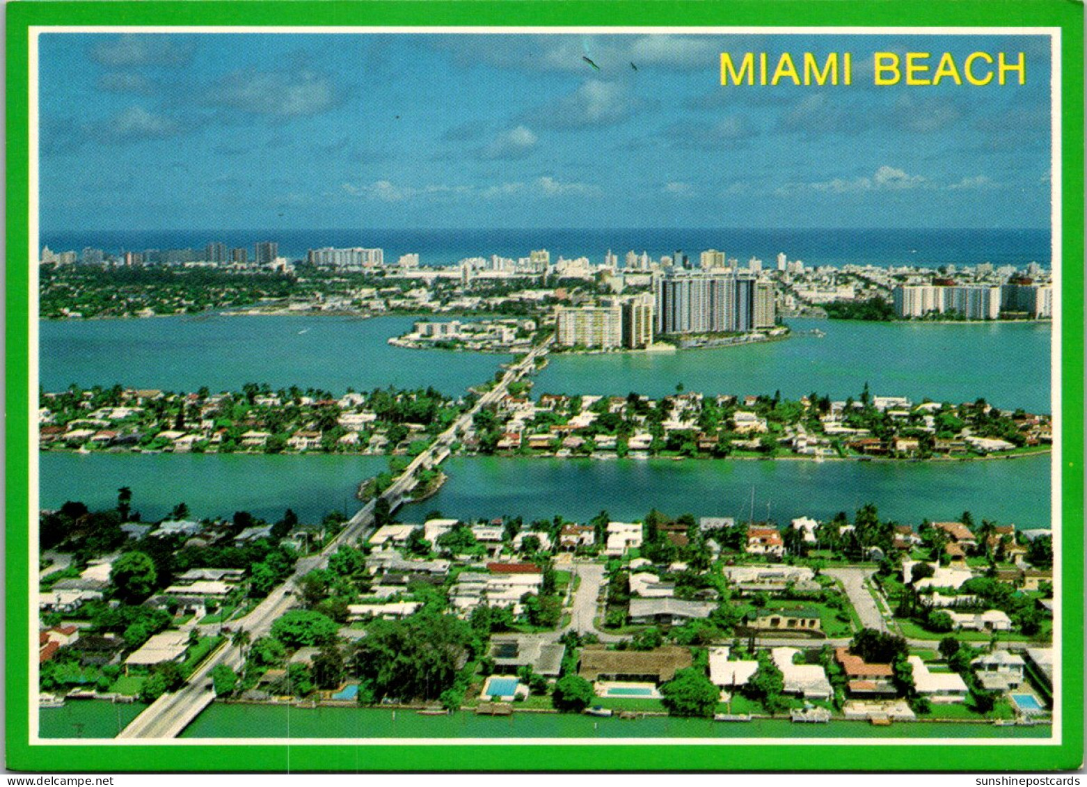 Florida Miami Beach Venetian Causeway And Biscayne Bay Island - Miami Beach