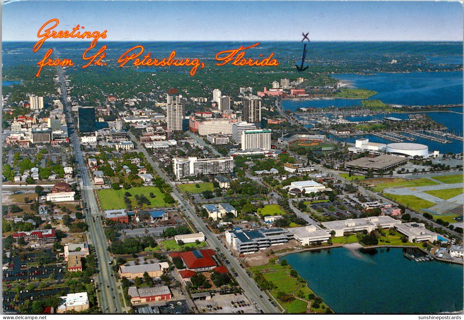 Florida St Petersburg Greetings Aerial View  - St Petersburg