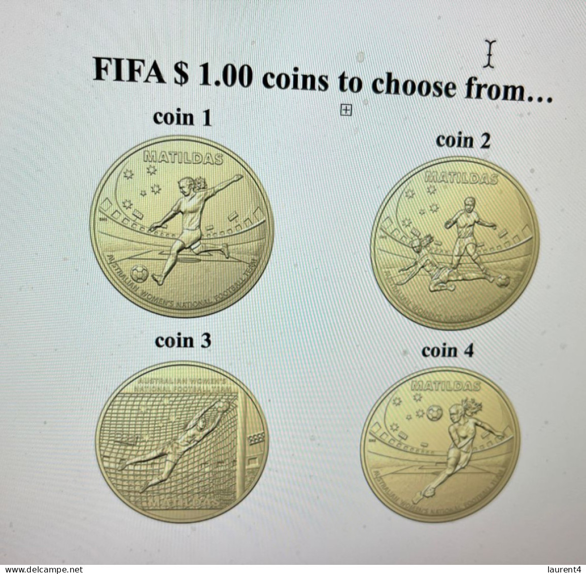 13-8-2023 (2 T 21) FIFA Women's Football World Cup Match 59 (stamp + $ 1.00 Coin) Australia (0-7) V France (0-6) - Dollar