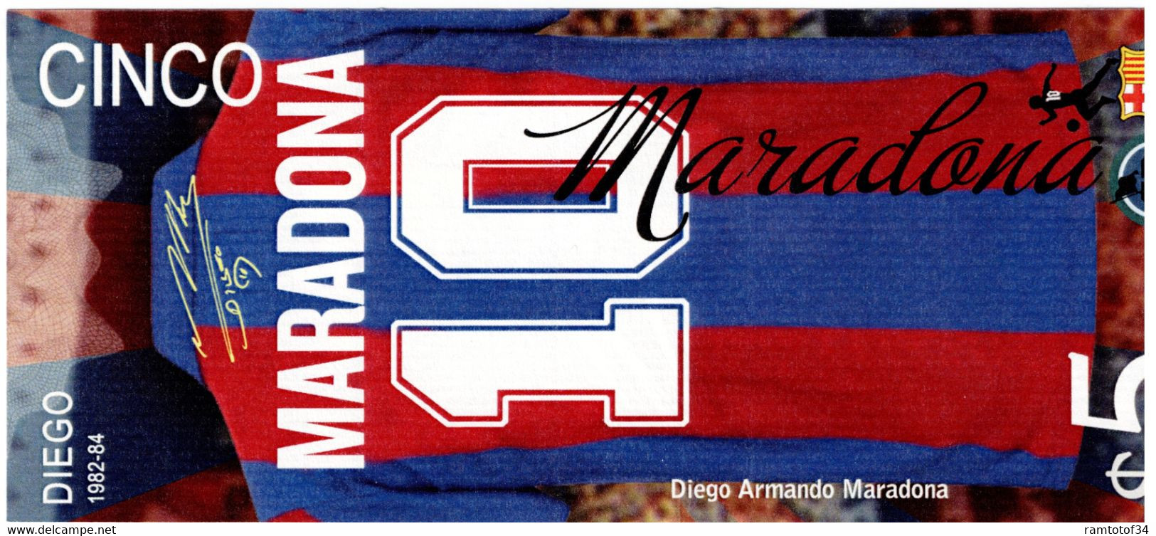 Diego MARADONA - Set De 10 Billets Diegos 1976-2020 UNC 2022 - Fictifs & Spécimens