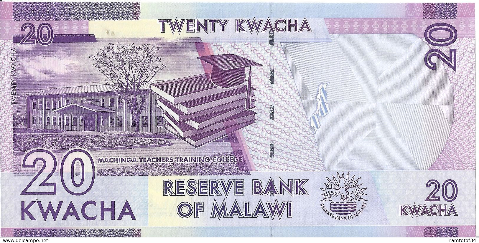 MALAWI - 20 Kwacha 2017 UNC - Malawi