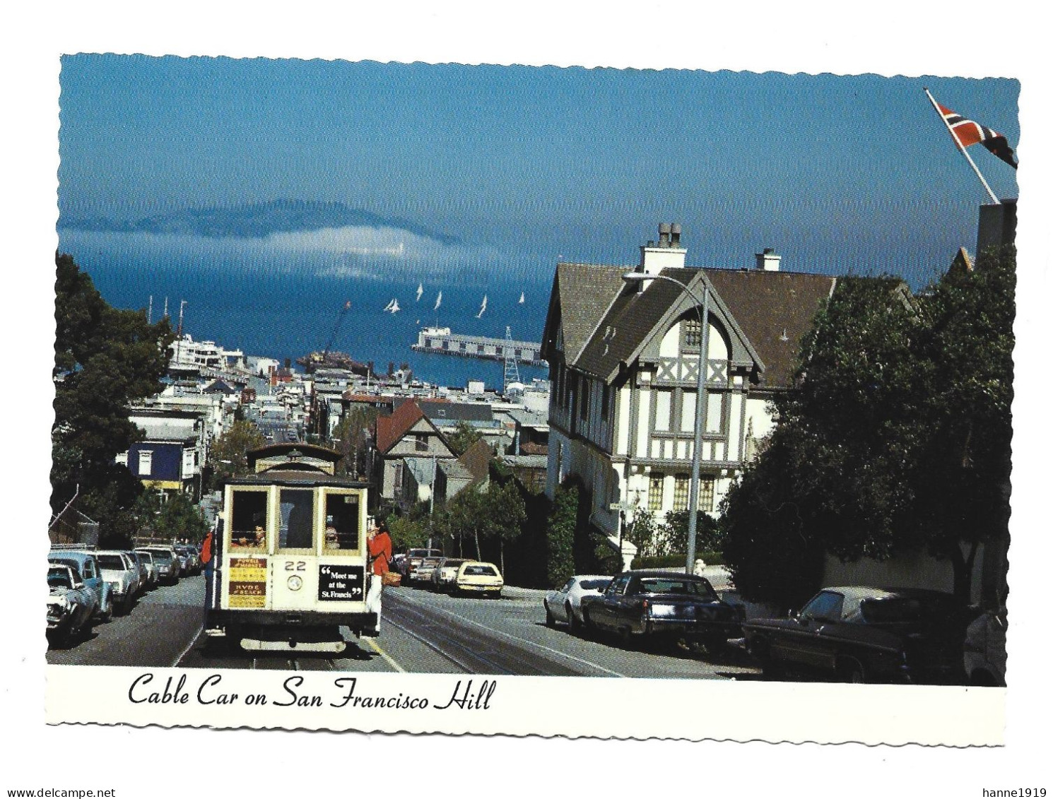 San Francisco Cable Car On San Francisco Hill California Photo Card USA Htje - San Francisco