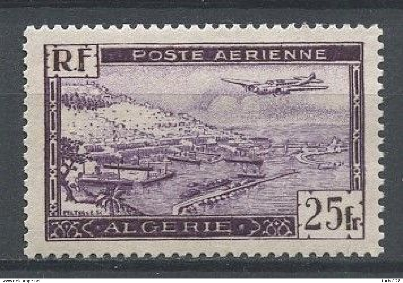 ALGERIE 1946 PA N° 5 ** Neuf MNH Superbe C 1.75 € Avion Plane Survolant La Rade D'Alger - Airmail