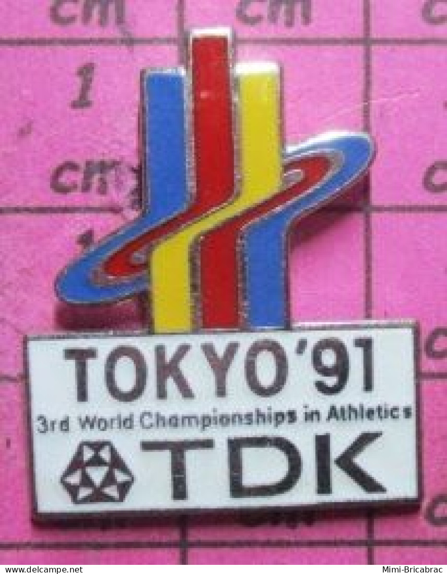 912A Pin's Pins / Beau Et Rare / SPORTS / TOKYO 1991 TDK CHAMPIONNAT DU MONDE ATHLETISME - Athlétisme