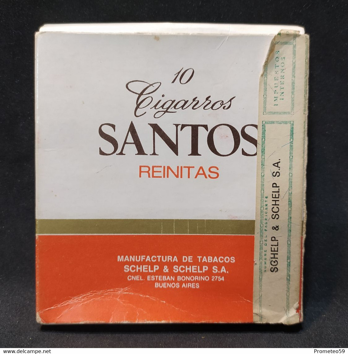 Caja 10 Cigarros Santos Reinitas – Origen: Argentina - Schnupftabakdosen (leer)