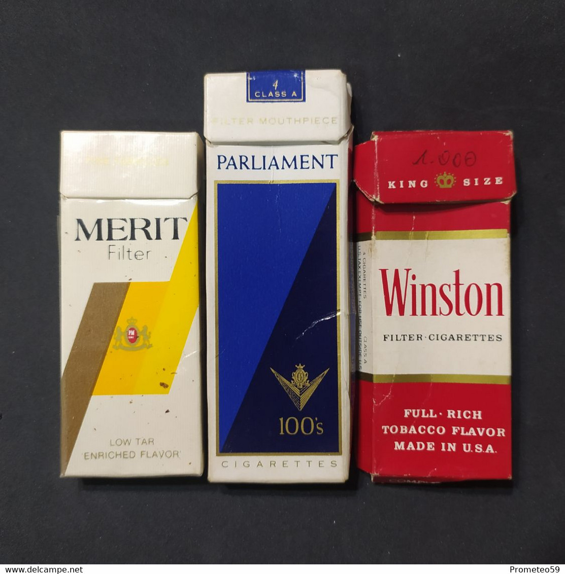 Lote 3 Cajas Chicas De Cigarrillos Cigarette Box X 4 Unidades - Contenitori Di Tabacco (vuoti)