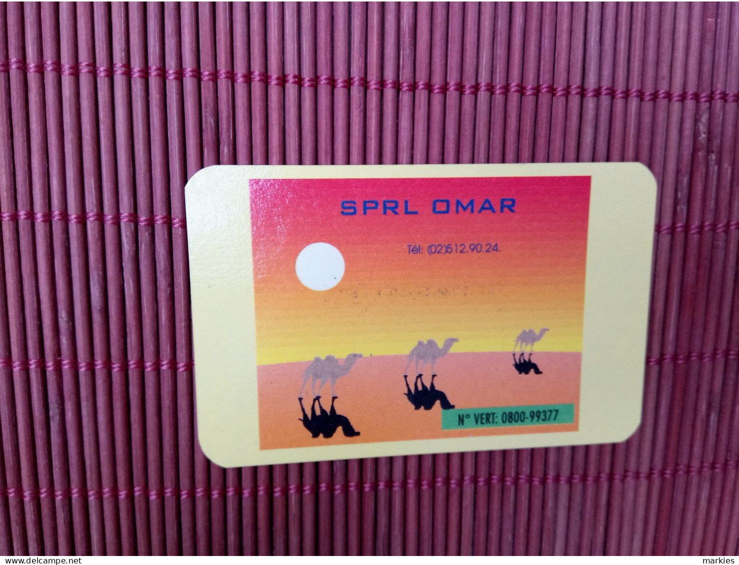 Prepaidcard Belgium SPRL OMAR Used  Rare - Cartes GSM, Recharges & Prépayées