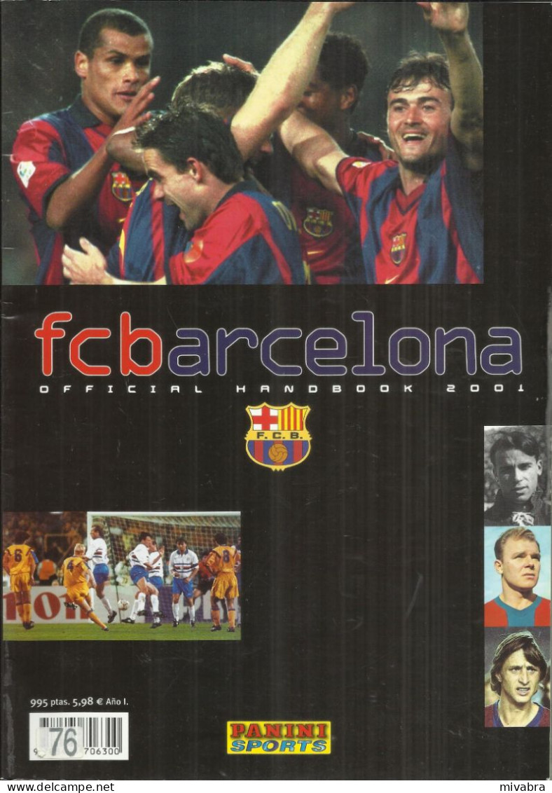 FC BARCELONA OFFICIAL HANDBOOK 2001 - EDITION PANINI SPORTS SPAIN  - HALL OF FAME RESULTS ETC... ( FOOTBALL - SOCCER ) - Sports