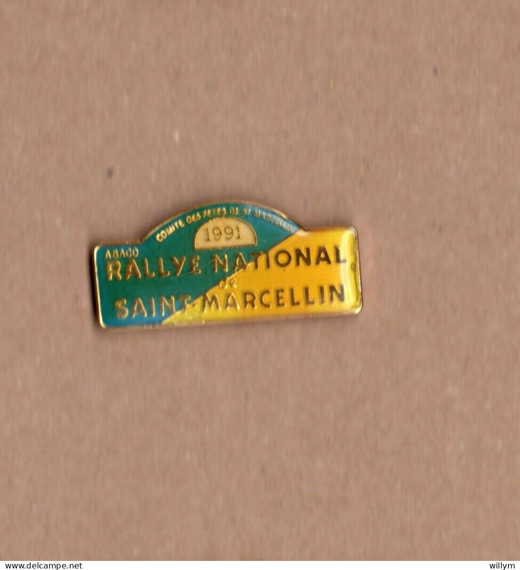 Pin's Rallye National Saint Marcellin ASACO 1991 (époxy Base Dorée) Longueur: 3,2 Cm - Autorennen - F1