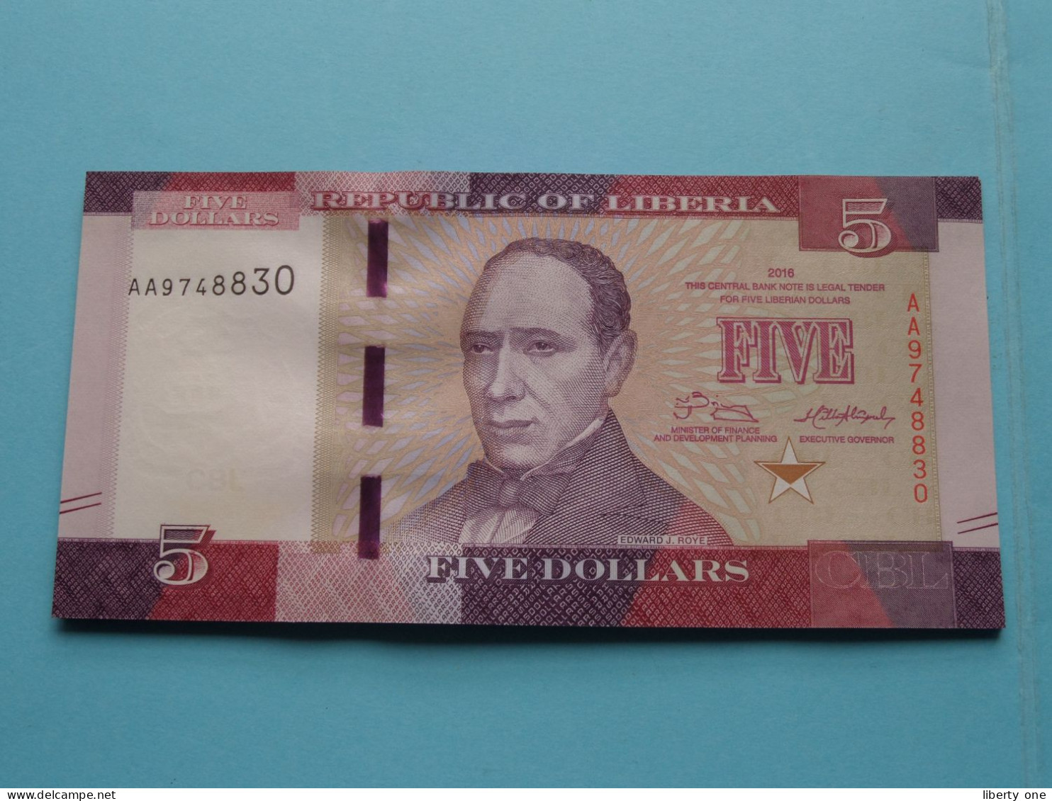 5 Five Dollars ( Republic Of LIBERIA ) 2016 ( Voir / See SCANS ) UNC ! - Liberia