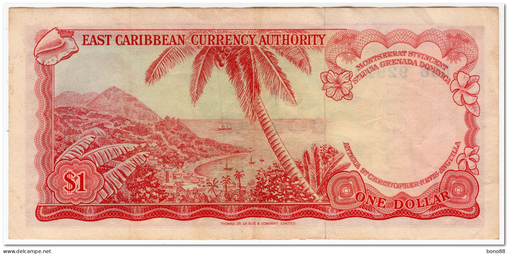 EAST CARIBBEAN STATES,1 DOLLAR,1965,P.13e,SIGN 8 ,VF+ - East Carribeans