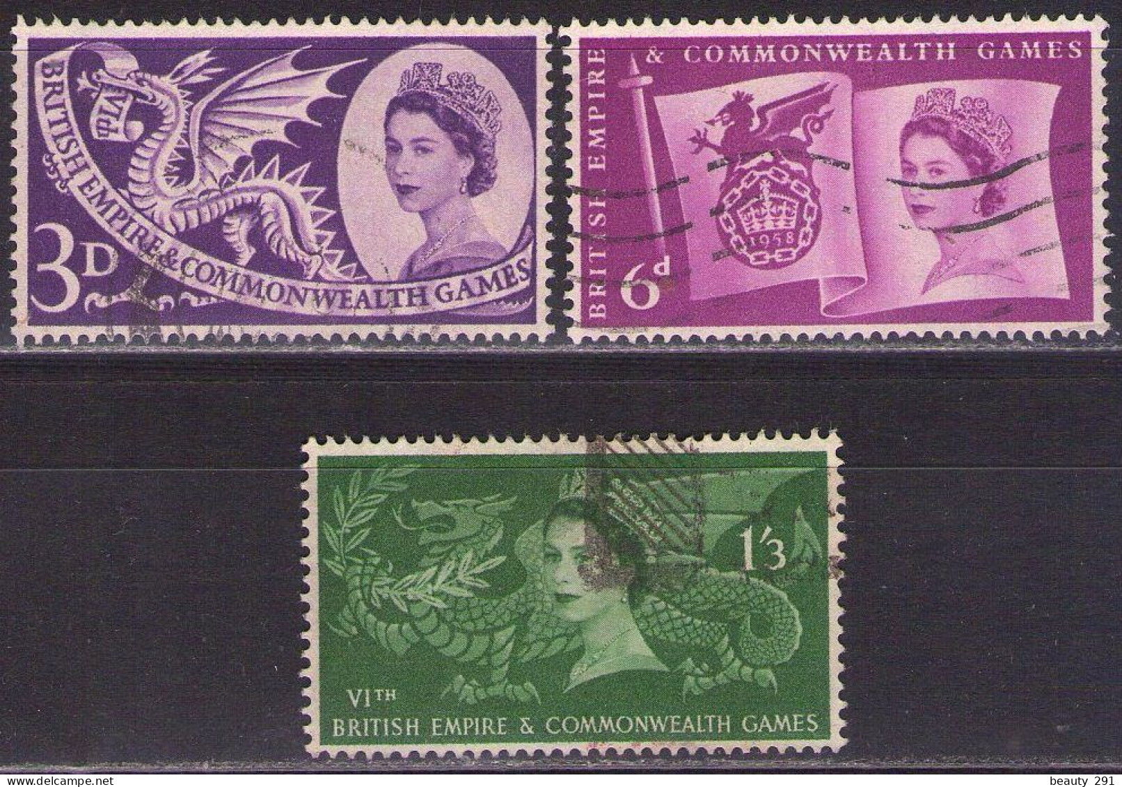 Great Britain 1958  BRITISH EMPIRE COMMONWEALTH GAMES Used - Used Stamps