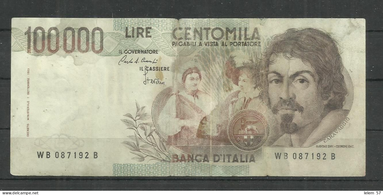 1983.- Italy - Itali -100 000 Lire Usate - Denaro Usato - 100000 Liras