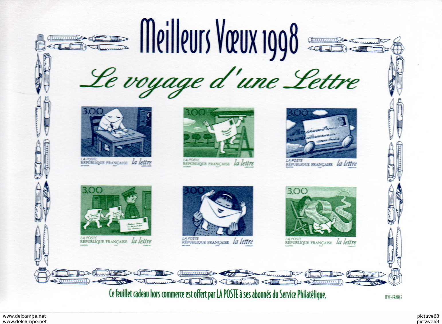 FRANCE / EPREUVE DES  TIMBRES LE VOYAGE D'UNE LETTRE - Andere & Zonder Classificatie