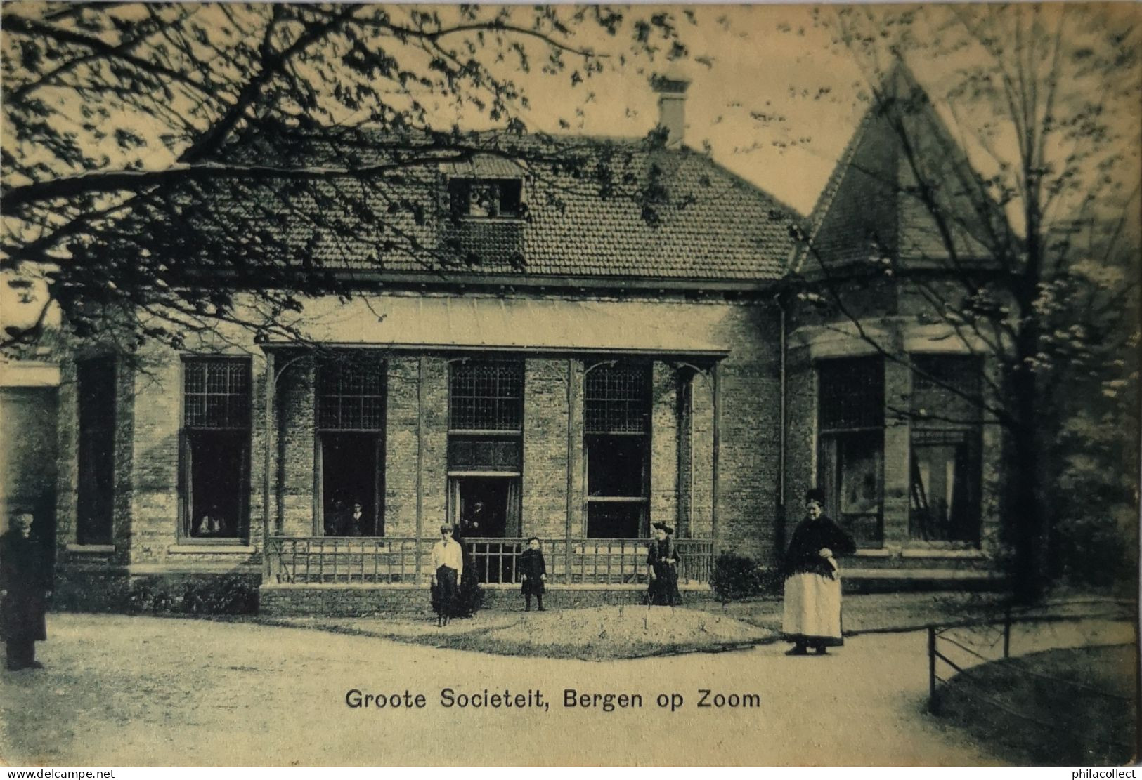 Bergen Op Zoom (N-Br.) Groote Sociëteit (geanimeerd) 19?? Topkaart - Bergen Op Zoom