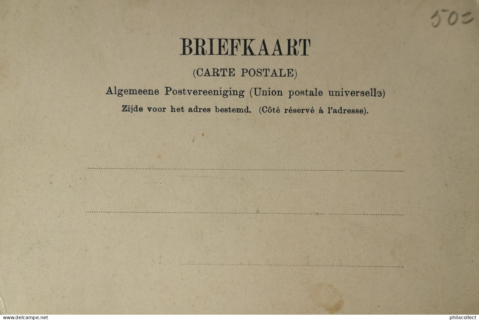 Vlissingen (Zld)  Sociëteit Unitas Met Gevanentoren (Veel Volk) Ca 1900 Topkaart Vlek - Vlissingen