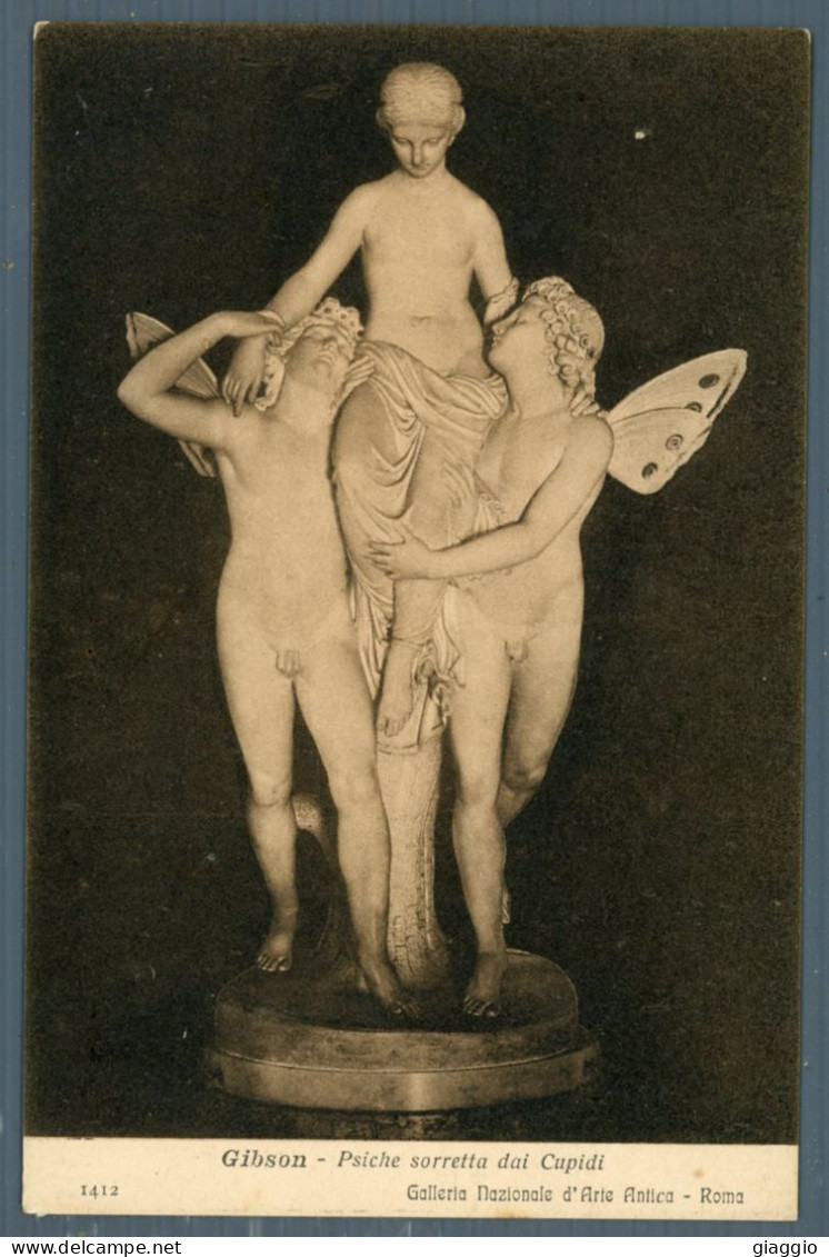 °°° Cartolina - Roma N. 2142 Psiche Sorretta Dai Cupidi Formato Piccolo Nuova °°° - Musées