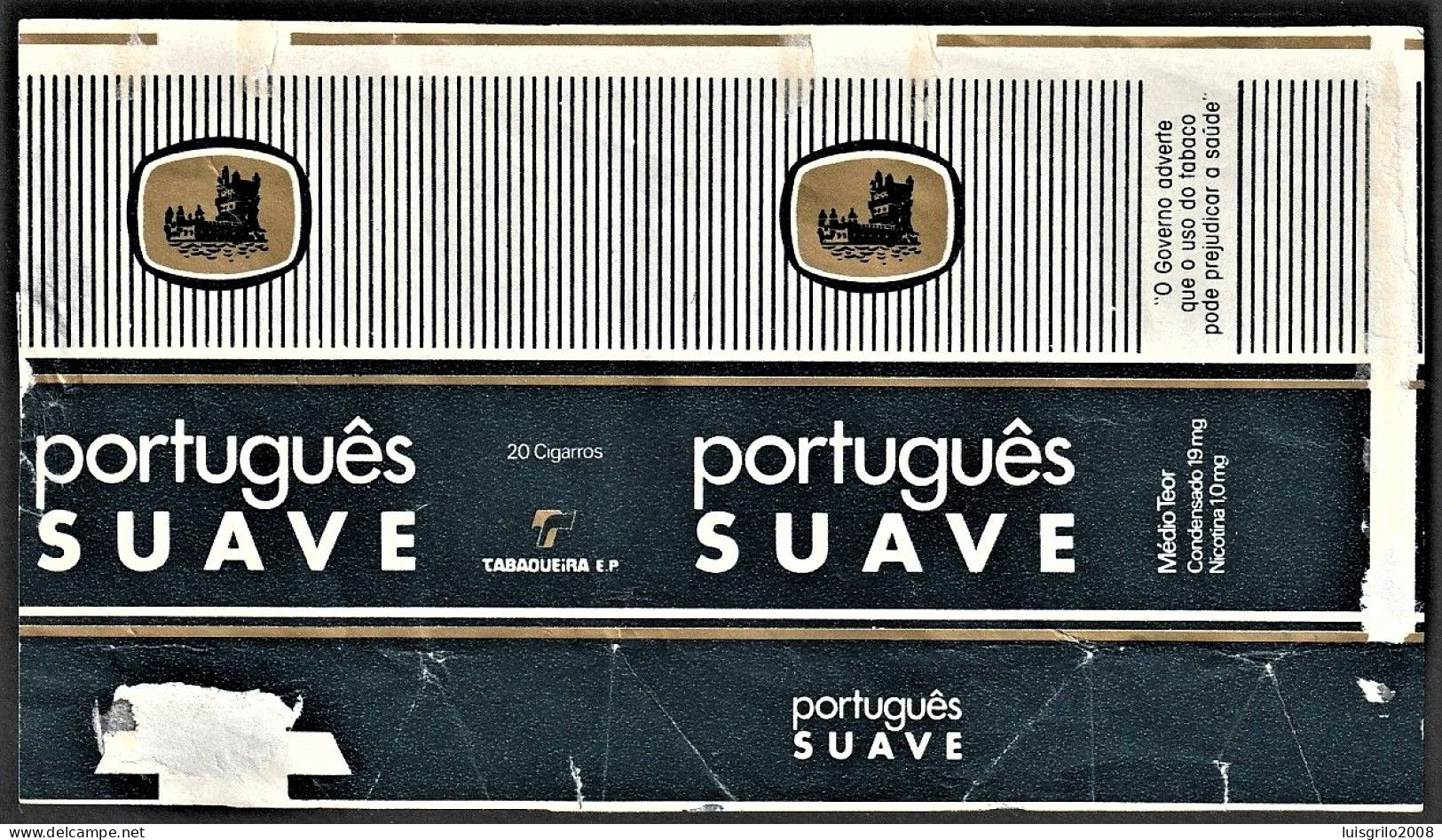 Portugal 1960/ 70, Pack Of Cigarettes - Português Suave -|- A Tabaqueira, Lisboa - Boites à Tabac Vides