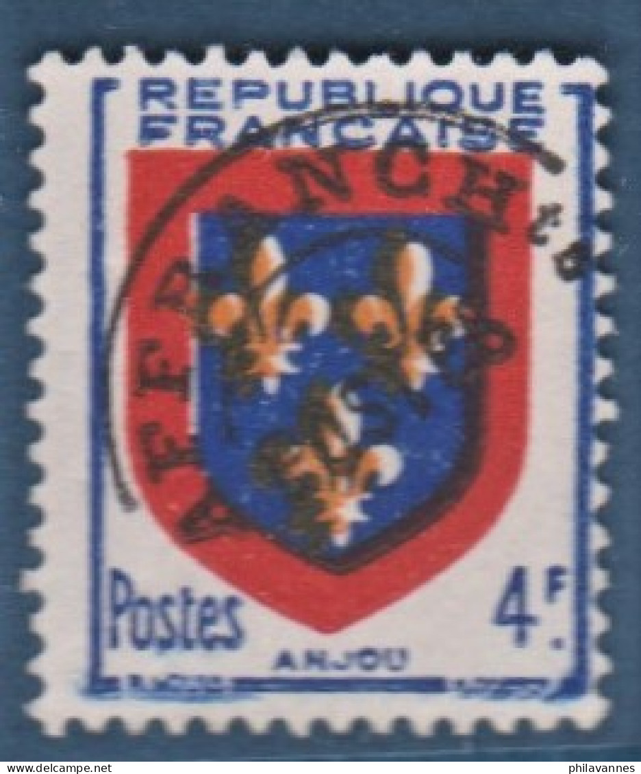 Préo, Blason D'ANJOU,n° 105,  Petite Variété, Jaune Décalé( V2308/8.10) - Used Stamps