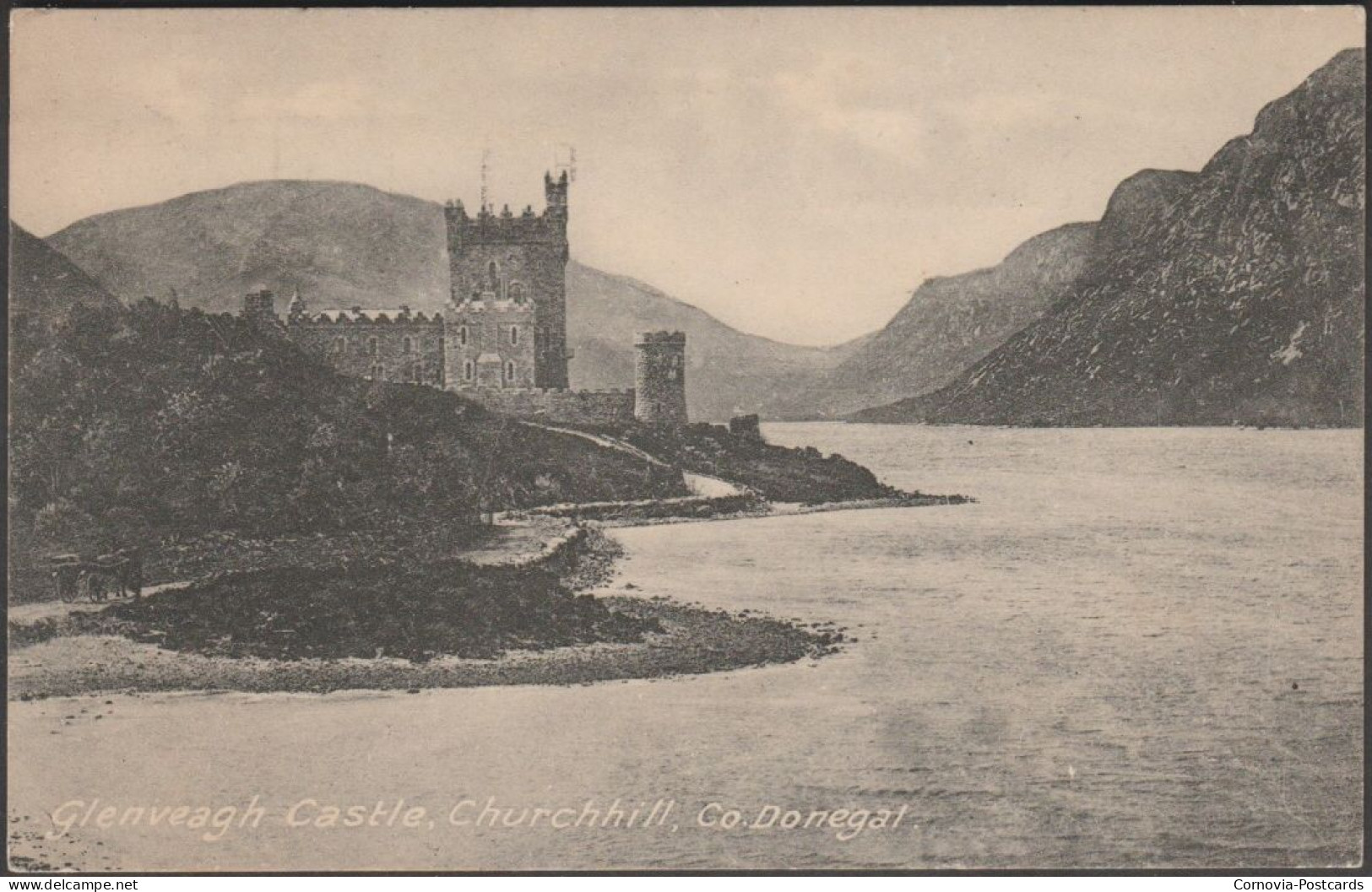 Glenveagh Castle, Churchhill, Co Donegal, 1932 - Lawrence Postcard - Donegal