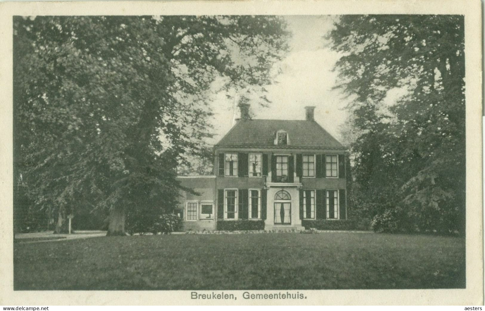 Breukelen 1928; Gemeentehuis - Gelopen. (H. Reijnhoudt - Nieuwersluis) - Breukelen