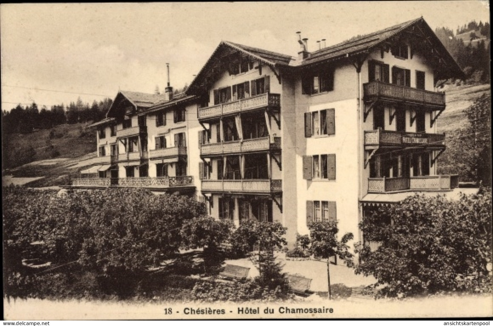 CPA Chesieres Ollon Waadt, Hotel Du Chamossaire - Ollon