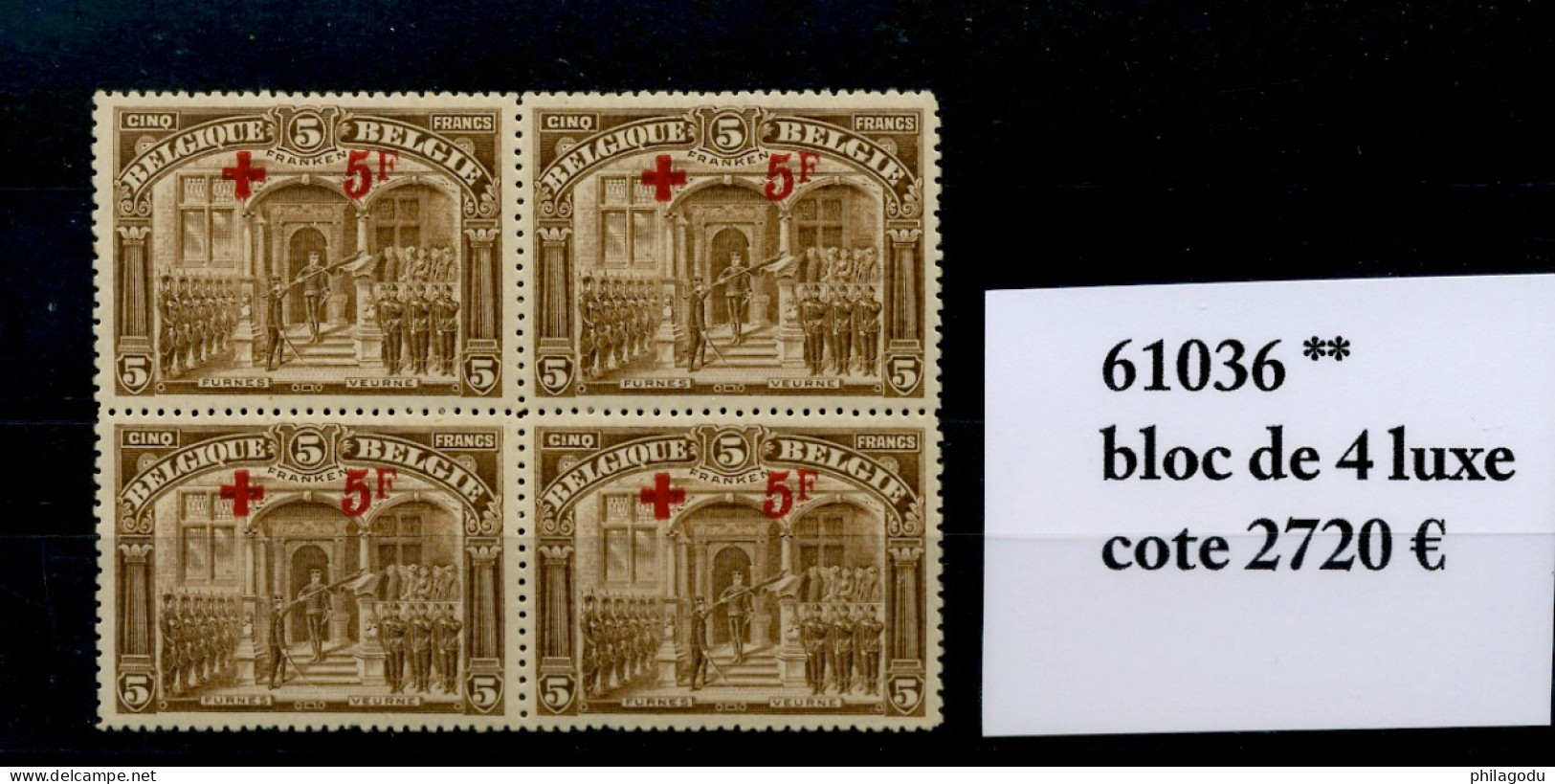 162  ** Bloc De 4  Grand Luxe Sans Charnière Postfris  Cote 2022 =  2800,- Euros - 1918 Red Cross