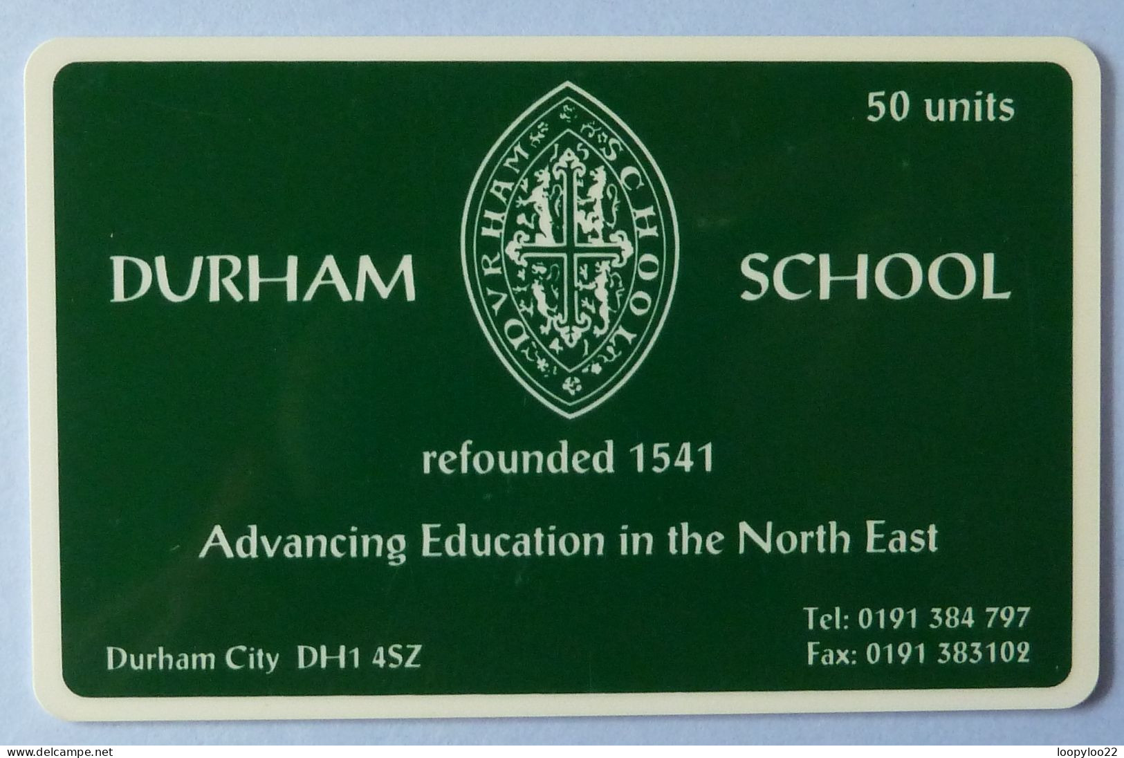 UK - Great Britain - Chip - Cambridge Telephones - Durham School - CAM033 - 50 Units - 1100ex - R - Altri & Non Classificati