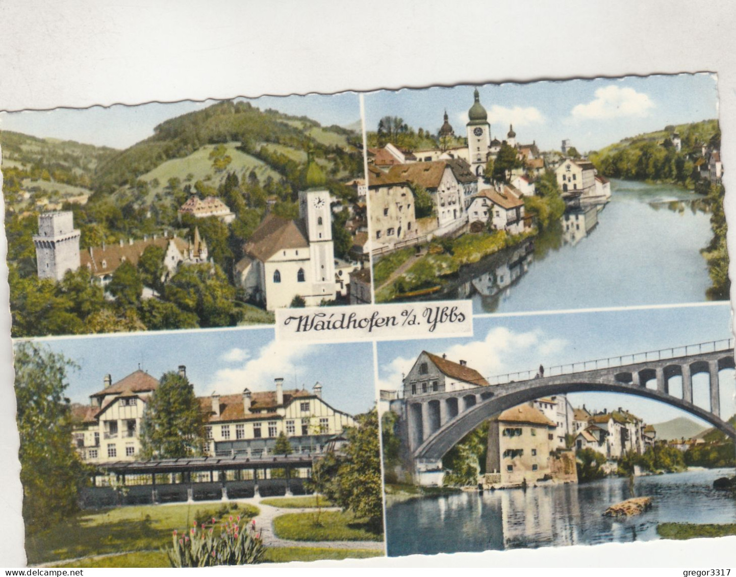 D3219) WAIDHOFEN A. D. YBBS - Kirche Fluss Häuser U. Brücke Buchenbergheim U. Zeiler Hochbrücke - Waidhofen An Der Ybbs