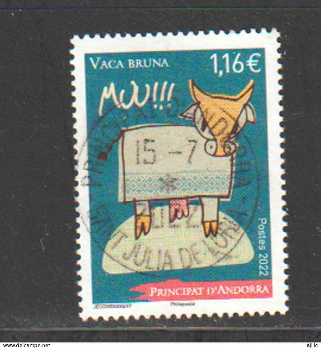 2022. Sello Usado La Vaca Parda (Vaca Bruna), 1ª Calidad - Used Stamps