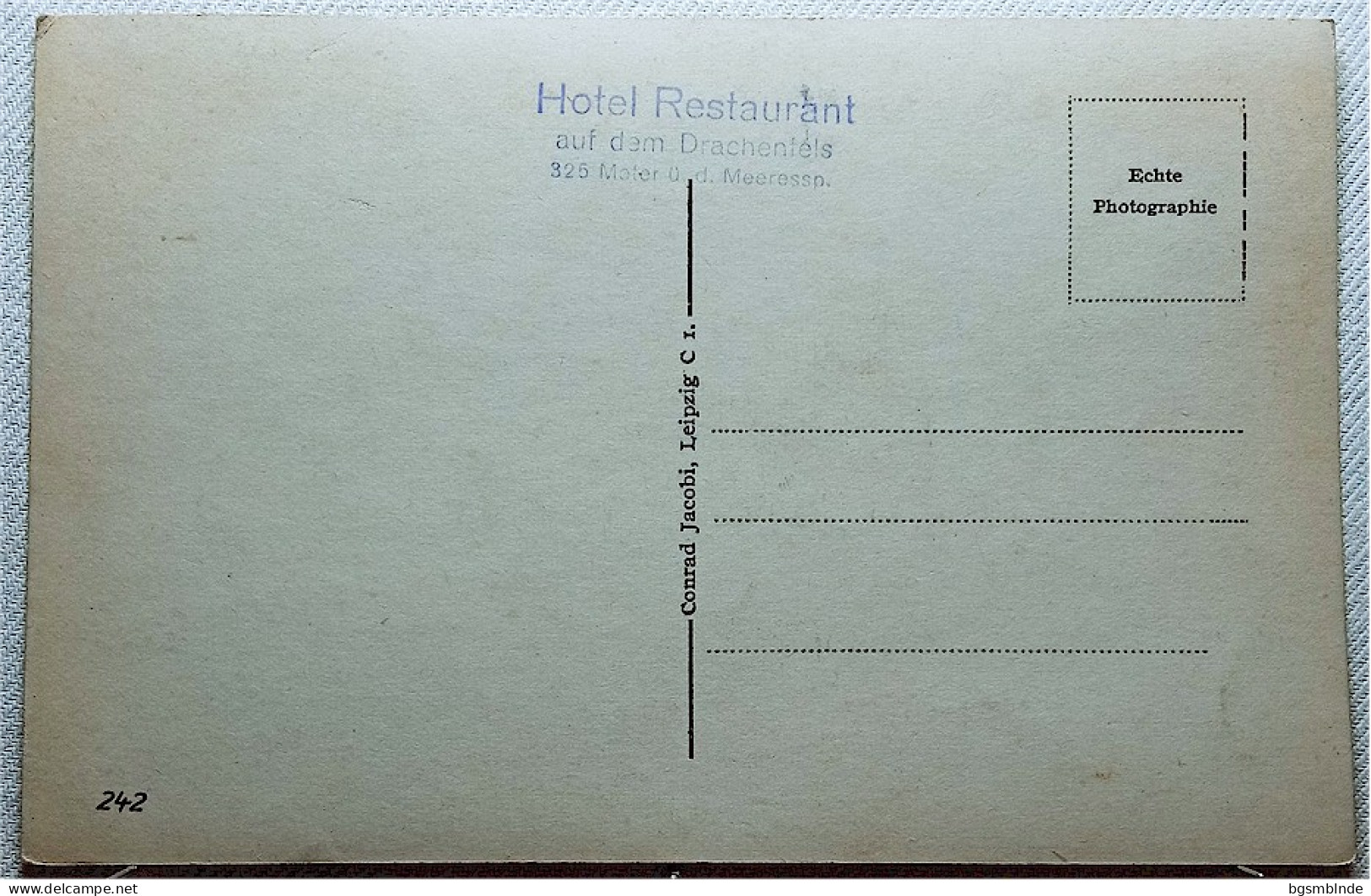 Alte Karte "DRACHENFELS, Hotel Restaurant Auf Dem ..." - Drachenfels