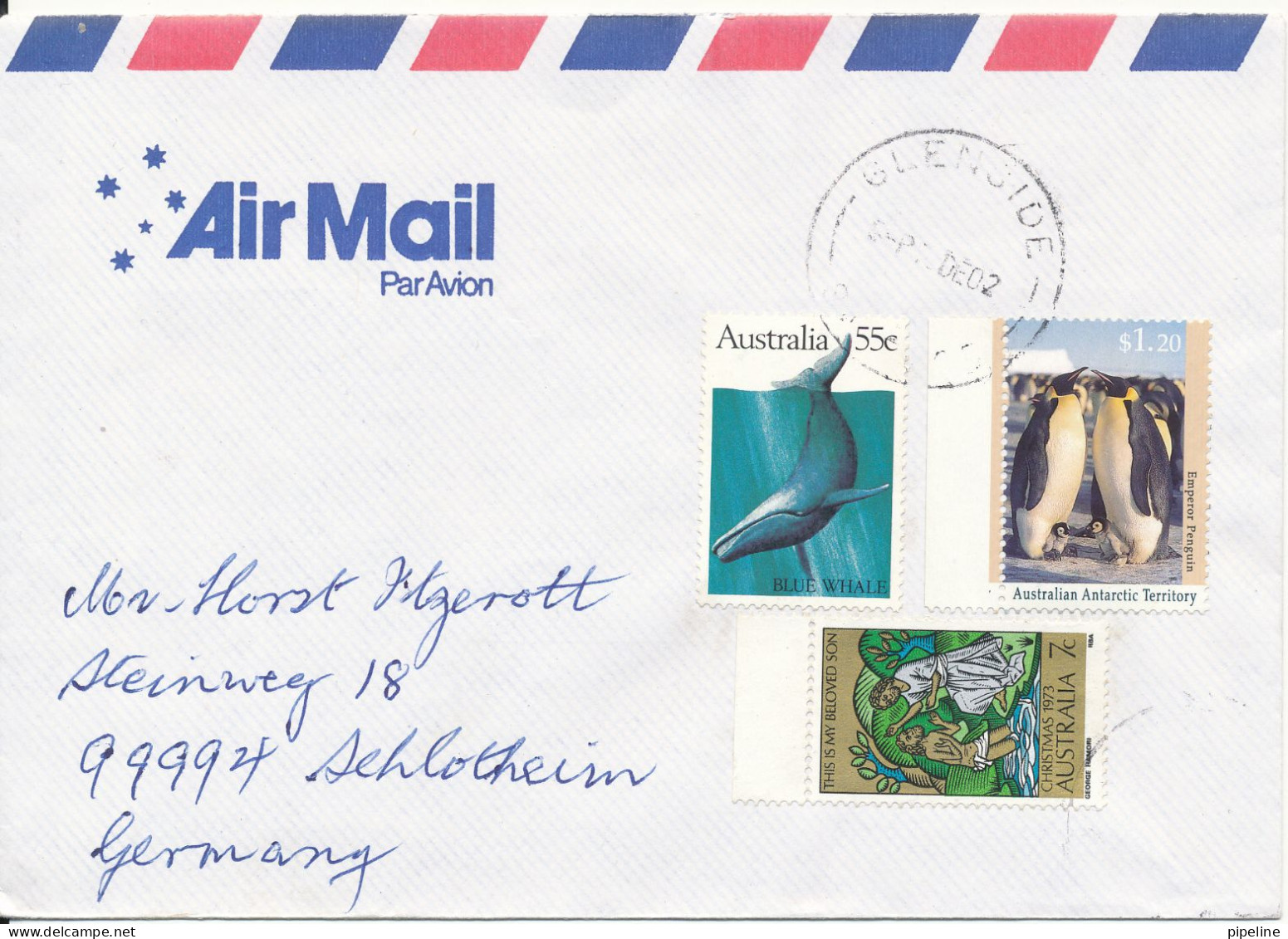 Australia Air Mail Cover Sent To Germany 2002 With Australia And AAT Stamps - Briefe U. Dokumente