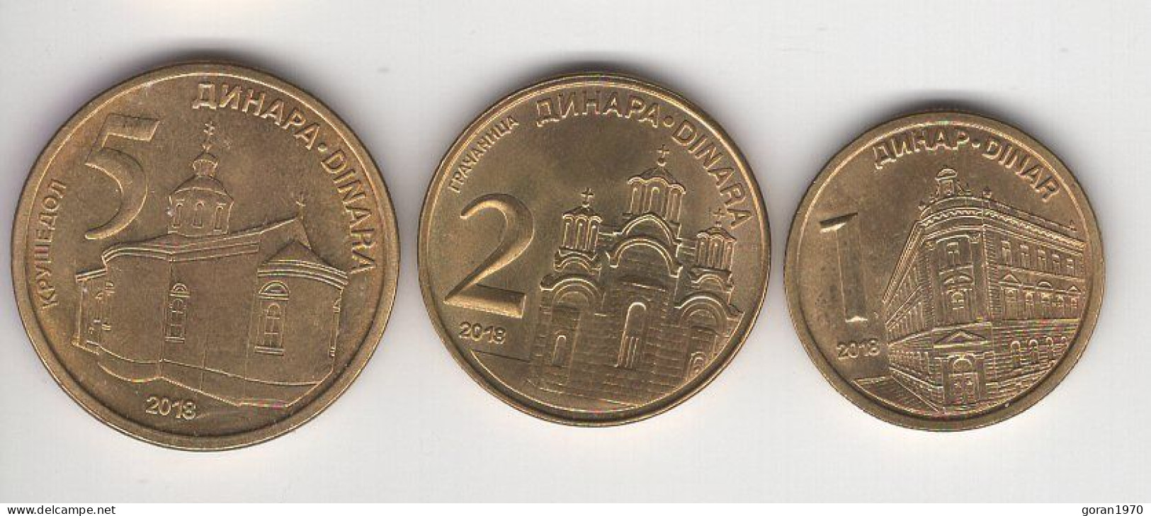 Serbia Coins Set 2018. UNC, 1, 2 And 5 Dinar - Serbia