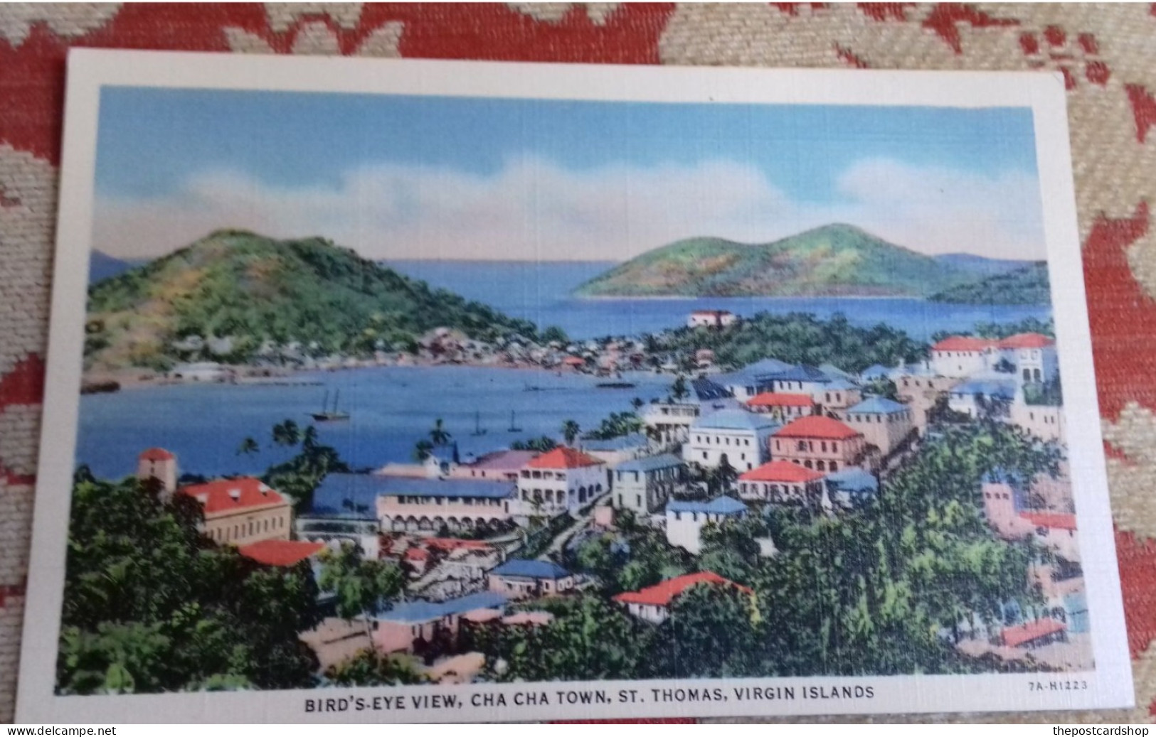 U.S. Virgin Islands - ST. THOMAS - Bird's Eye View, Cha Cha Town - Publ. The Art Shop - Jungferninseln, Amerik.