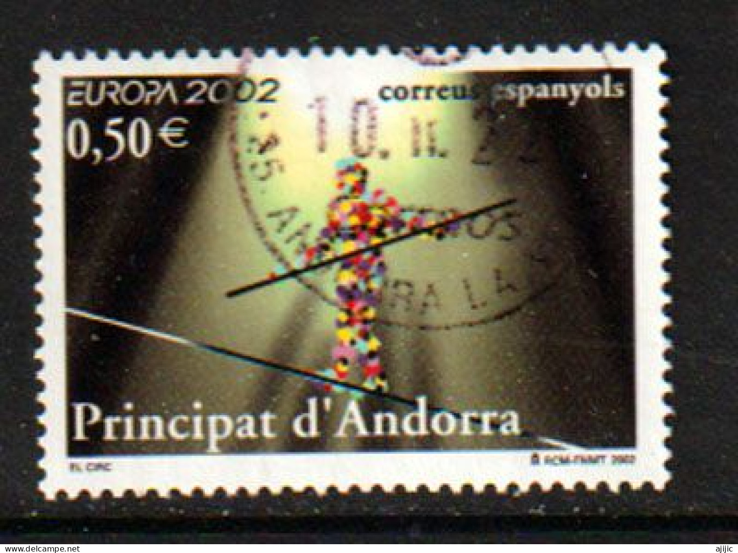 2002. Europa Andorra "El Circo" Cancelada 1ª Calidad (alto Valor De Catálogo) - Used Stamps