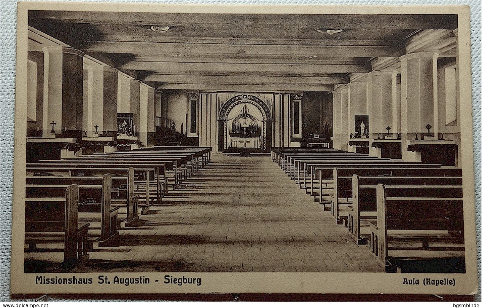Alte Karte "St. AUGUSTIN - Missionshaus Siegburg, Aula Kapelle" - St. Augustin