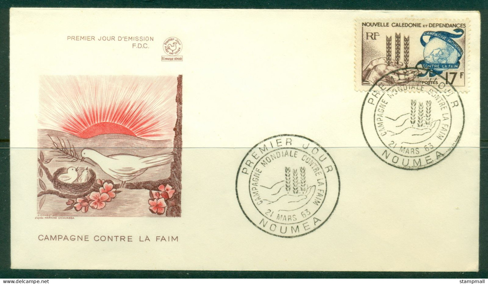 New Caledonia 1963 FFH, Freedom From Hunger FAO FDC - Cartas & Documentos