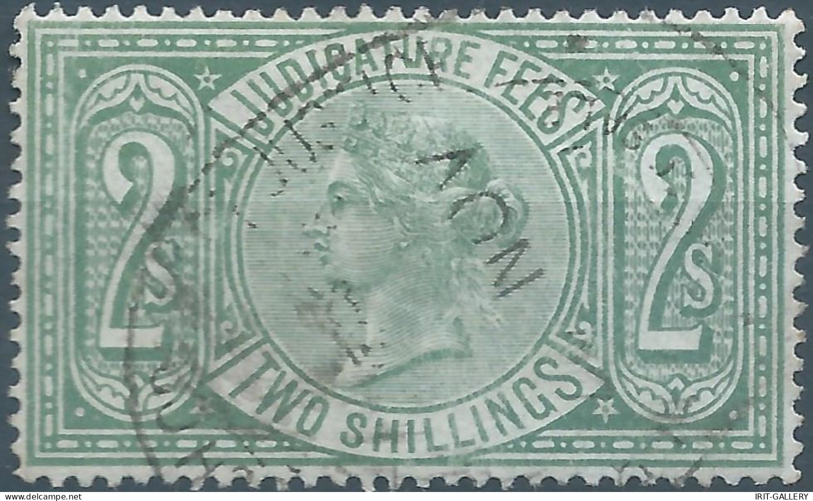 Great Britain-ENGLAND,Queen Victoria,1880-1900 Revenue Stamp Tax Fiscal,JUDICATURE FEES,2 Shillings,Used - Revenue Stamps