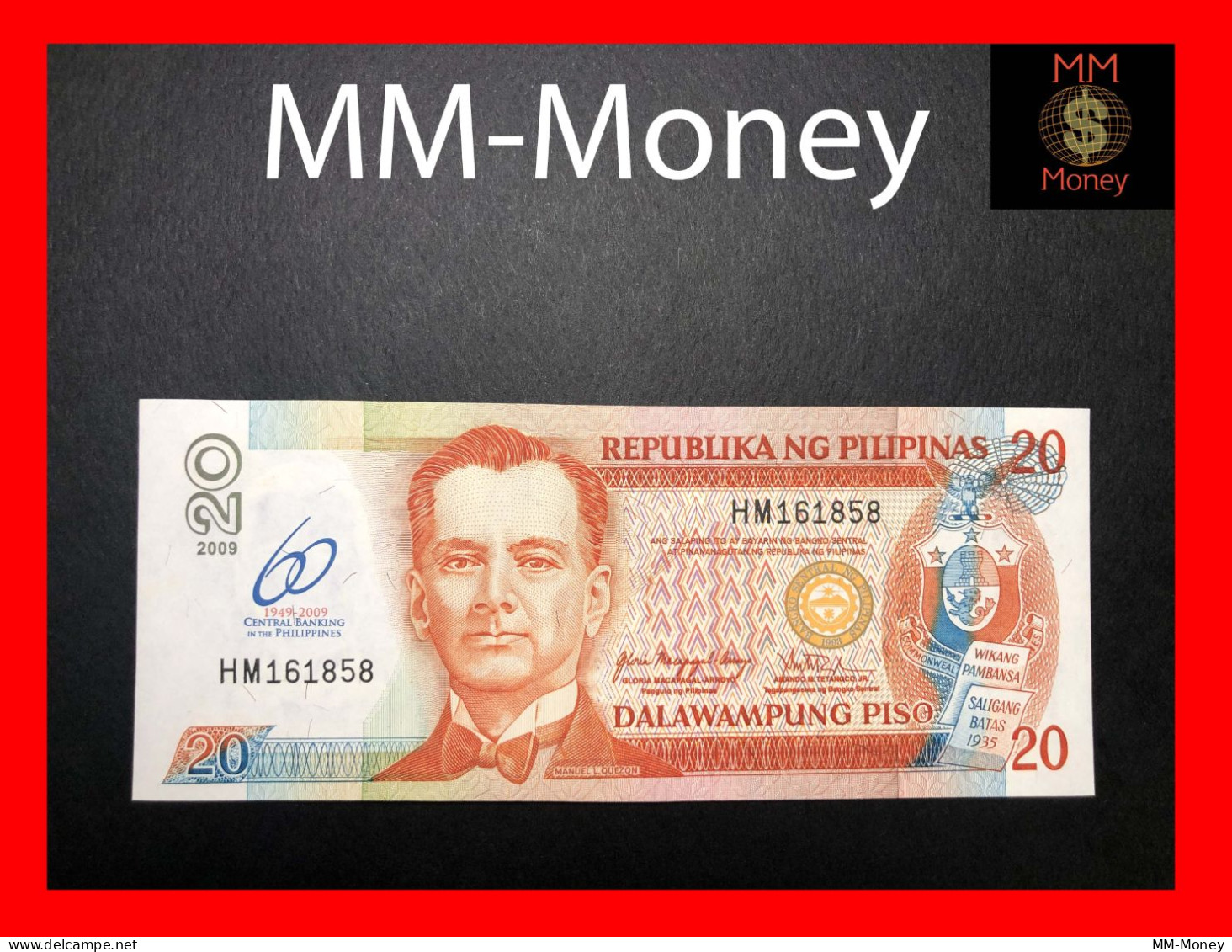 PHILIPPINES  20 Piso 2009  P. 200  *commemorative 60 Years Of Bangko Sentral*   UNC - Philippines