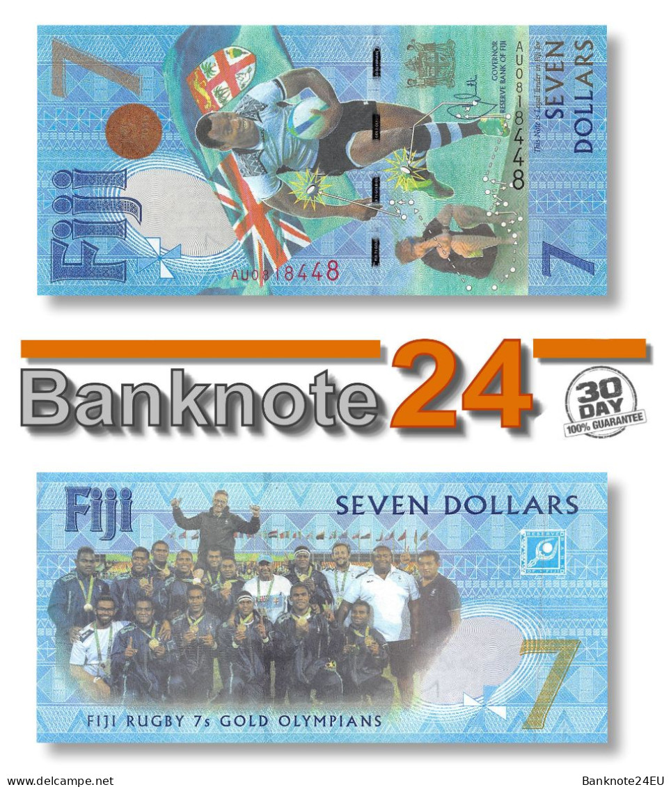 Fiji Islands 7 Dollars Banknote 2017 Unc Pn 120a, Banknote24 - Fidji