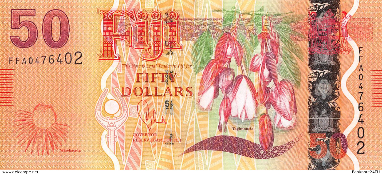 Fiji Islands 50 Dollars 2012 Unc Pn 118a, Banknote24 - Figi